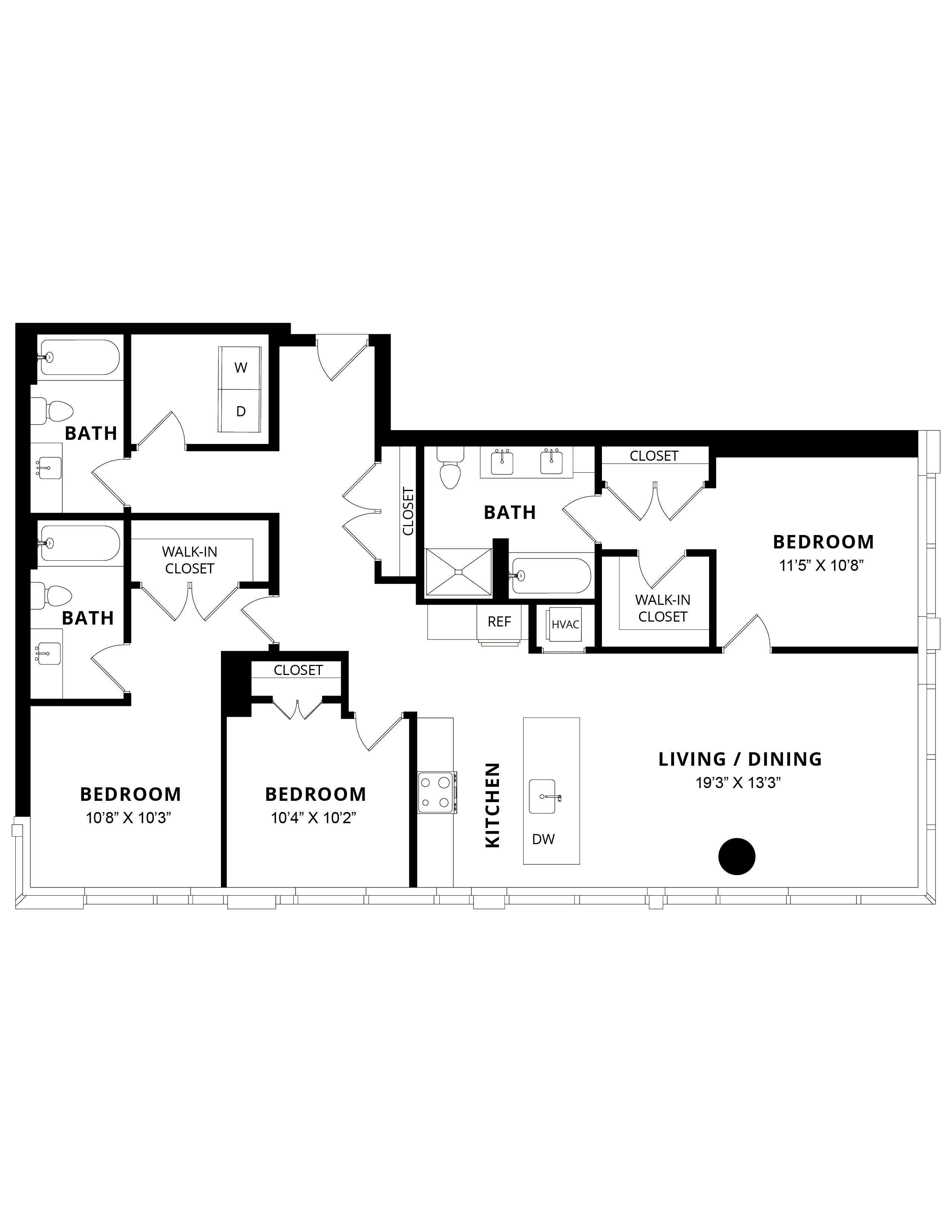 Floor Plan Image of Apartment Apt 3602